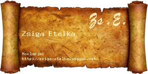 Zsiga Etelka névjegykártya
